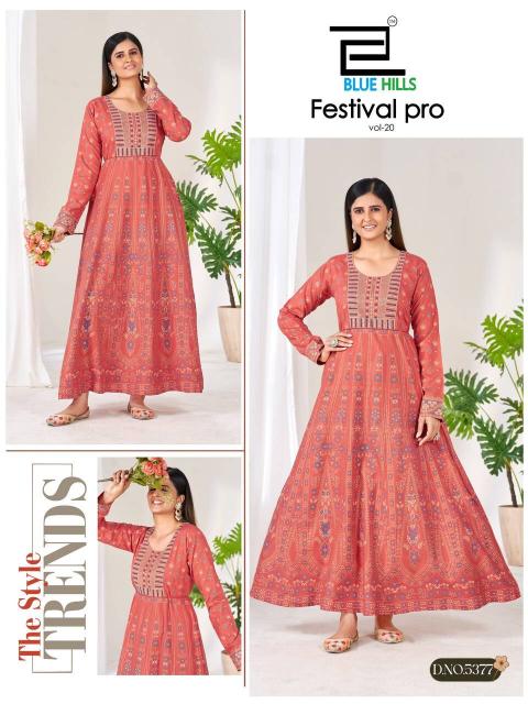 Blue hills festival pro vol.20 anarkali gown wholesalebox kurtis wholesaler in bangalore